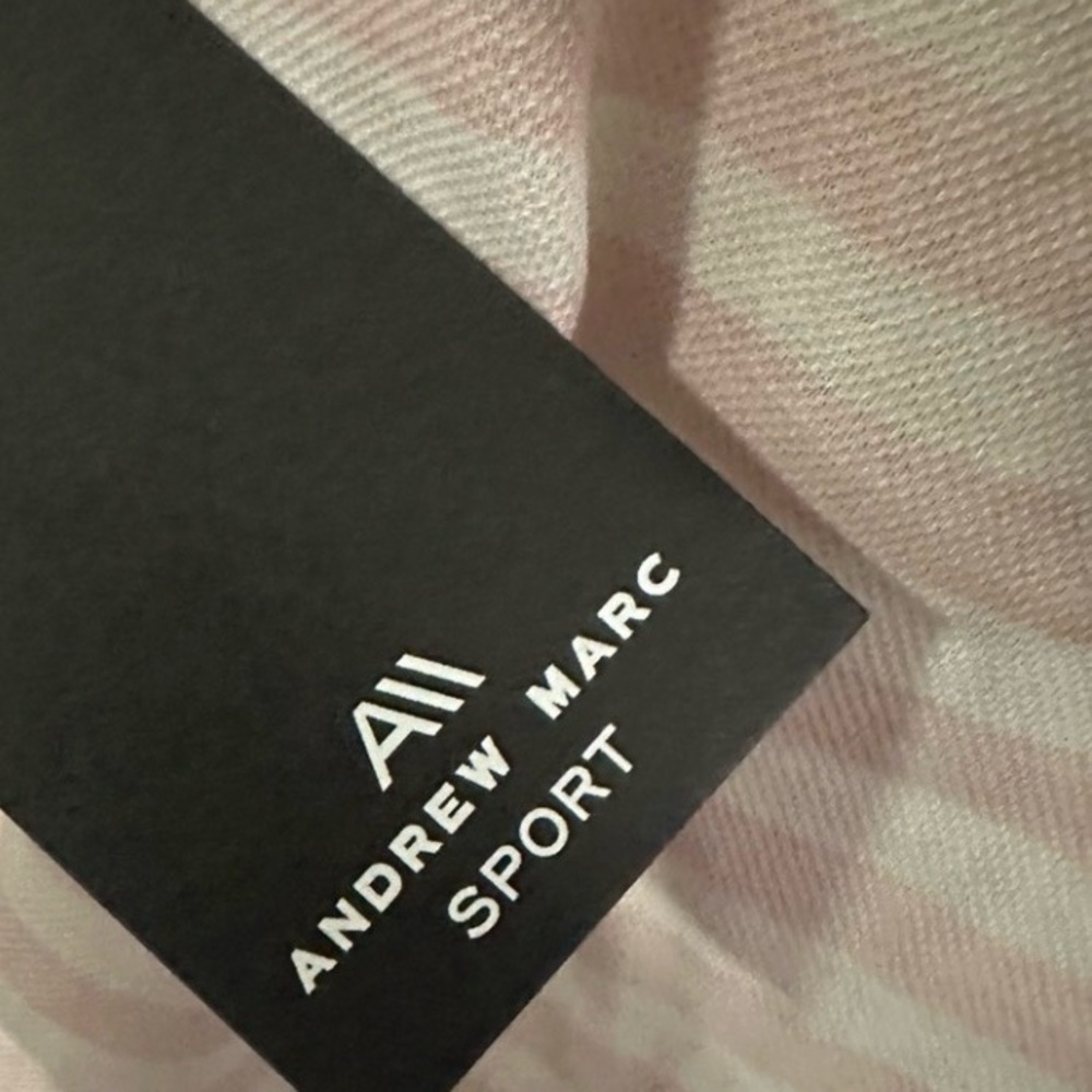 Andrew Marc Light Pink Striped Hoodie - Picture 3 of 5